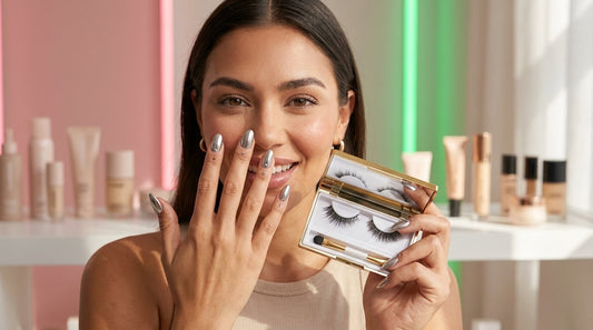How to DIY the Kat Dennings pierced chrome manicure?